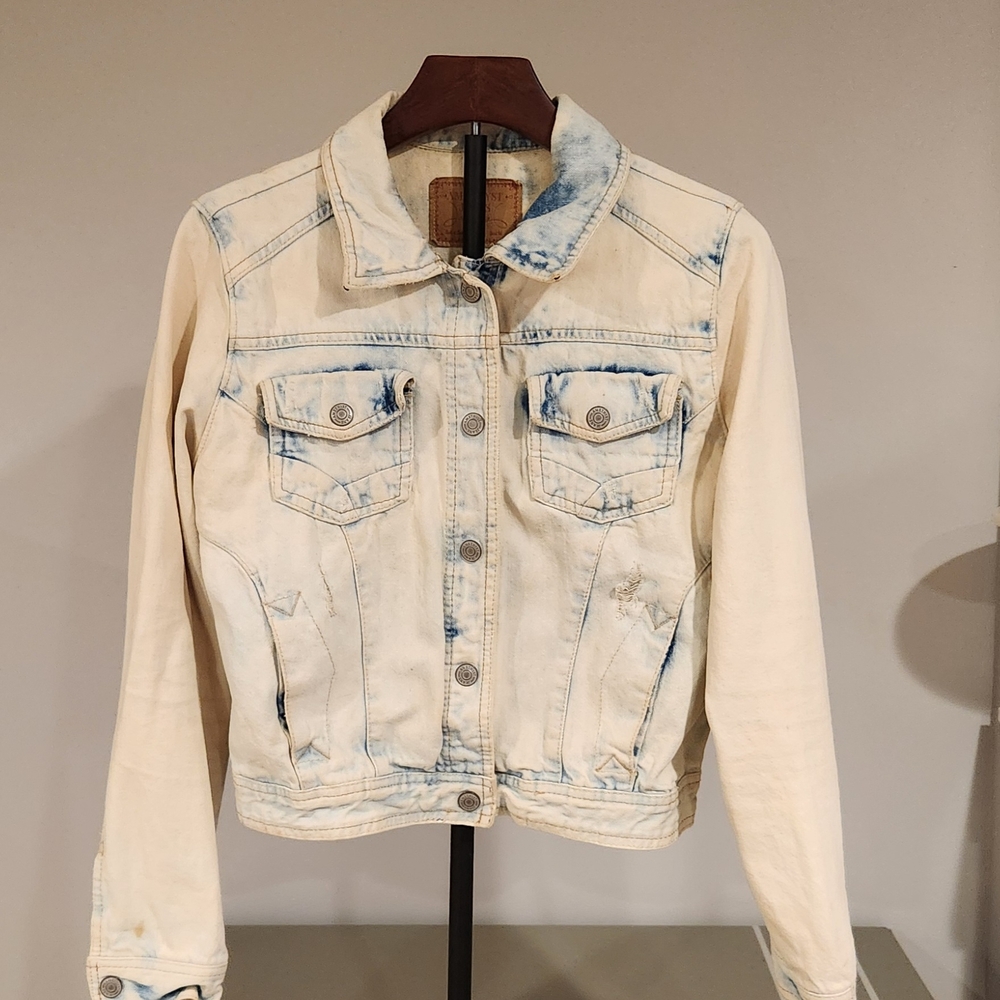 Bleach Washed Denim Jacket